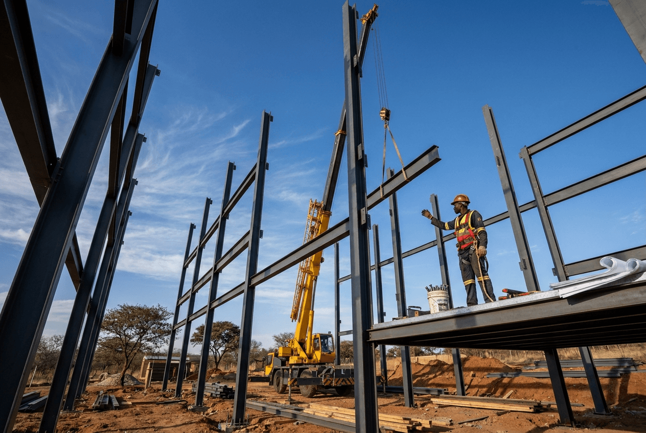 Structural steel frame